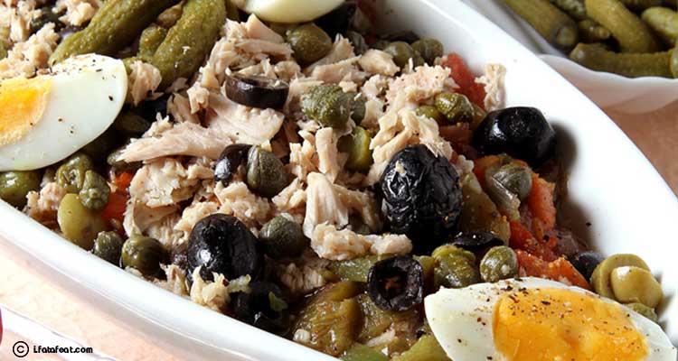 سلطة مشويّة بالنعناع المجفّف