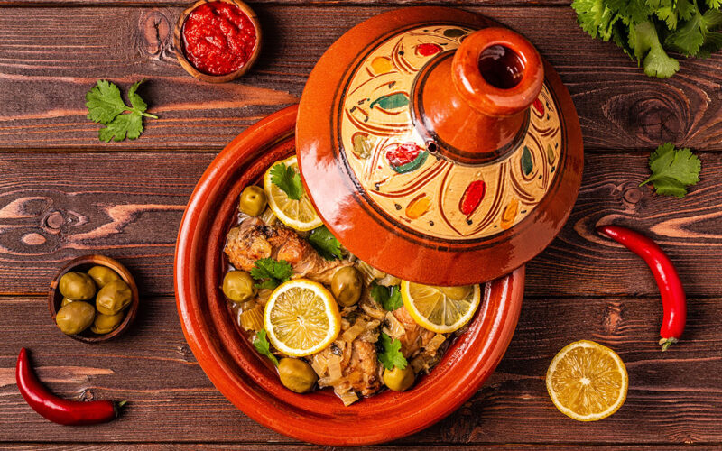 طاجين الزيتون بالدجاج