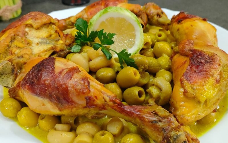 طاجين الزيتون بالدجاج