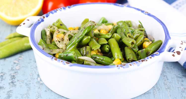 سلاطة لوبيا خضراء بالذرة