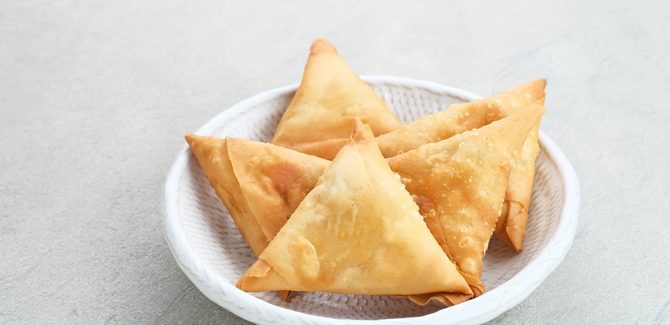 طريقة مثلثات السميد بالجبن