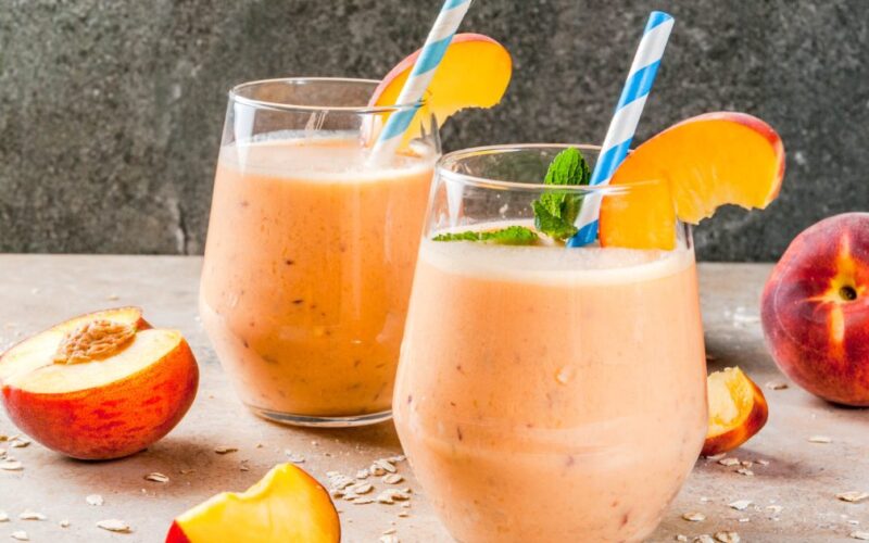 خوخ عصير  سهلة ولذيذة