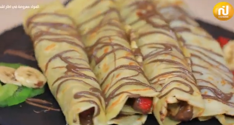 كراب رولي بالشكلاطة والغلال الطازجة
