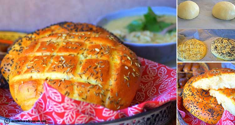 خبز مبسس مع بذور البسباس