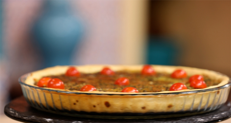 كيش بالريكوتا والسبانخ