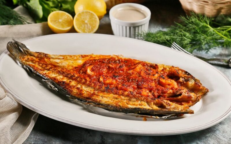 سمك مشوي بالردة